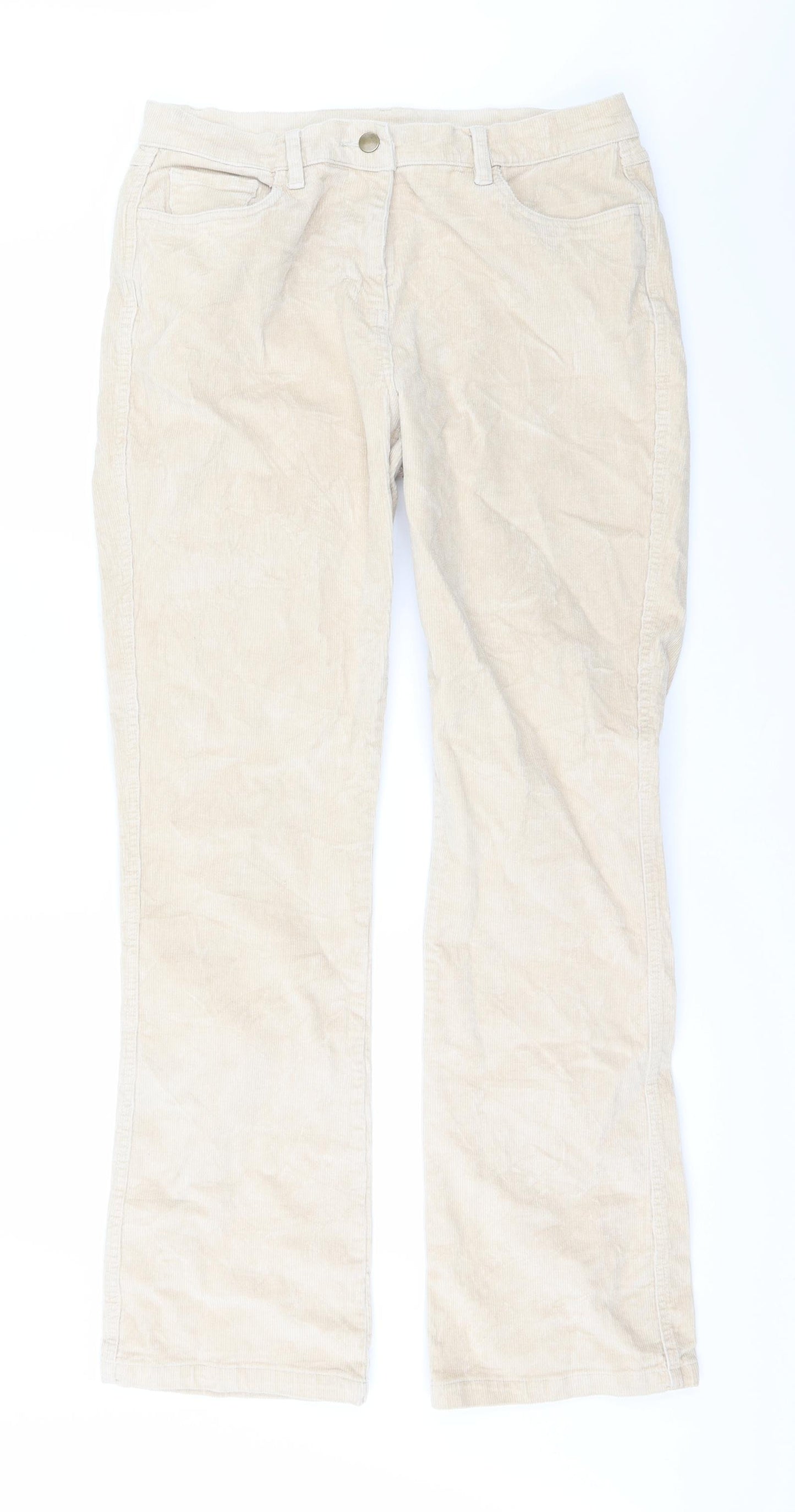 Cotton Traders Womens White   Straight Jeans Size 14 L30 in
