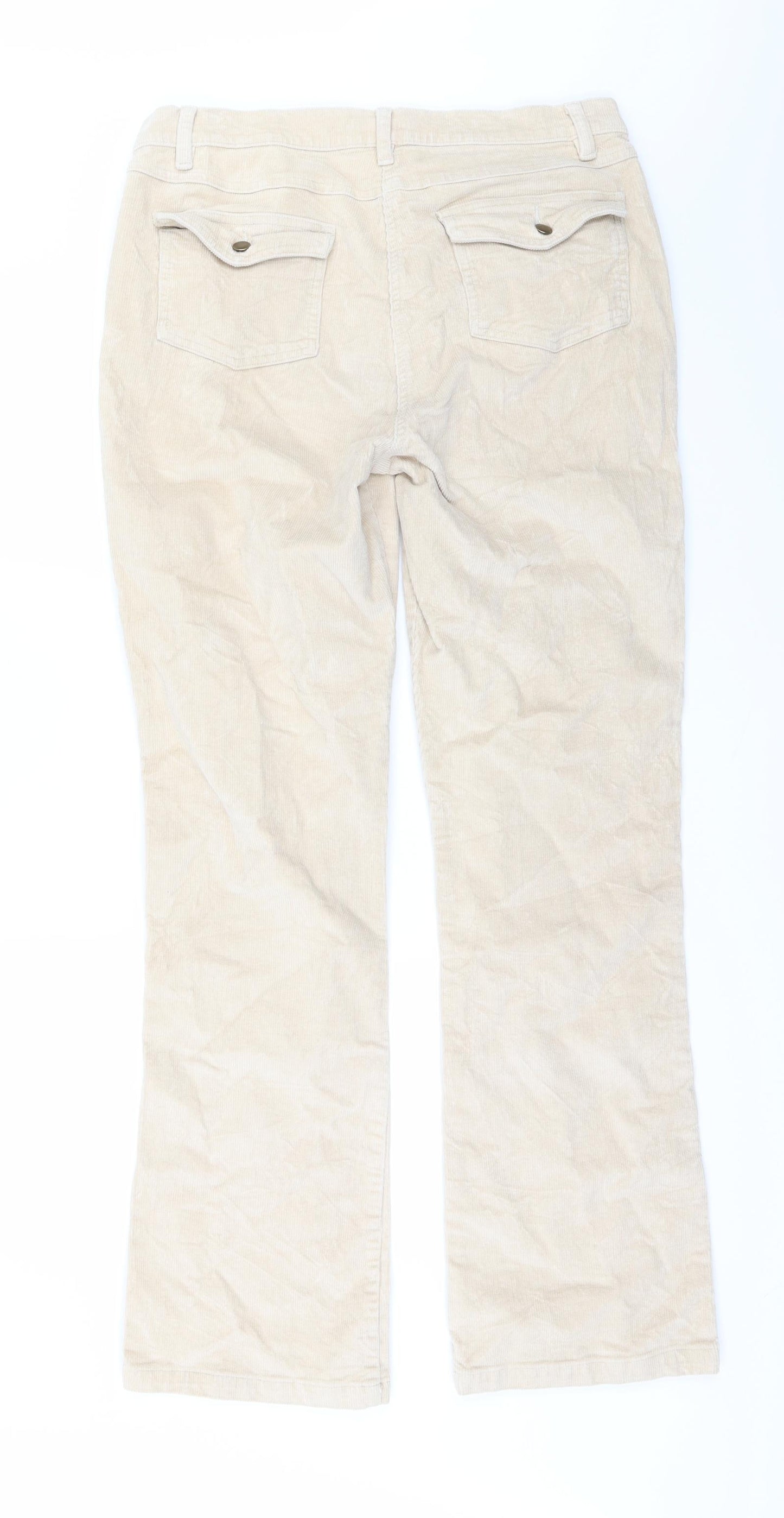 Cotton Traders Womens White   Straight Jeans Size 14 L30 in