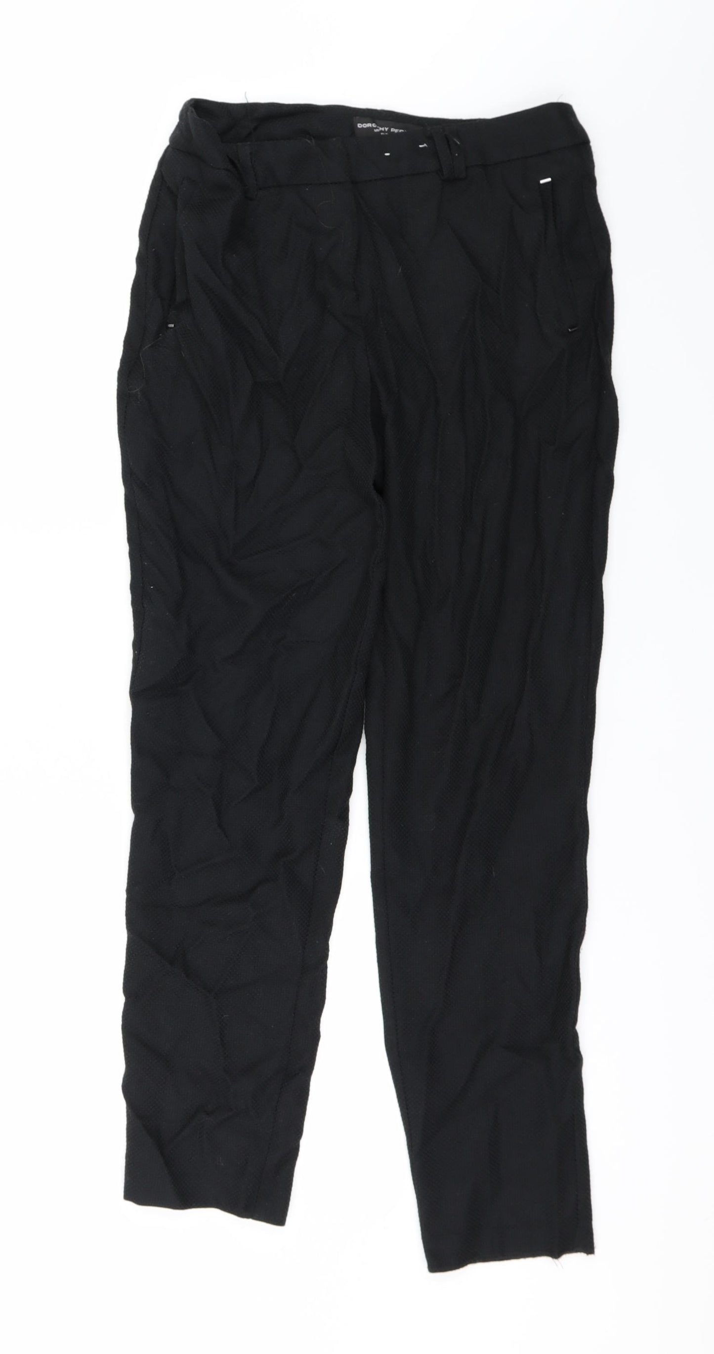 Dorothy Perkins Womens Black   Trousers  Size 8 L25 in