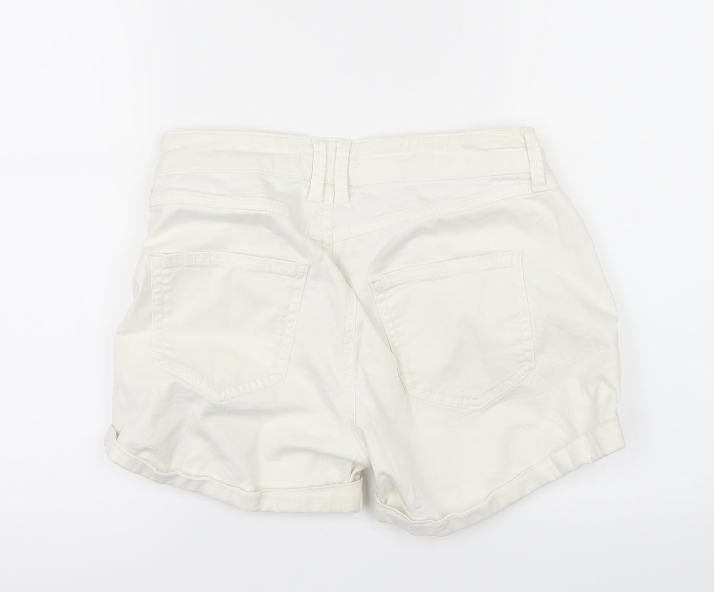 Limited Edition Womens White  Denim Cut-Off Shorts Size 6