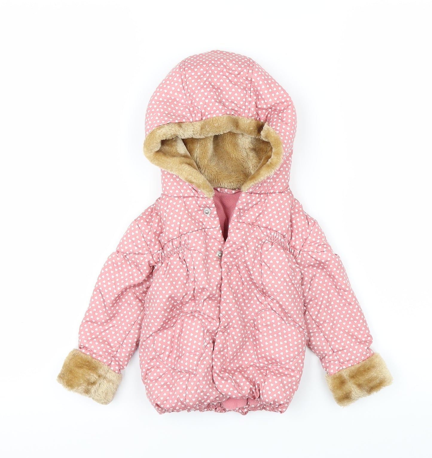 Preworn Girls Pink   Rain Coat Coat Size 6-9 Months