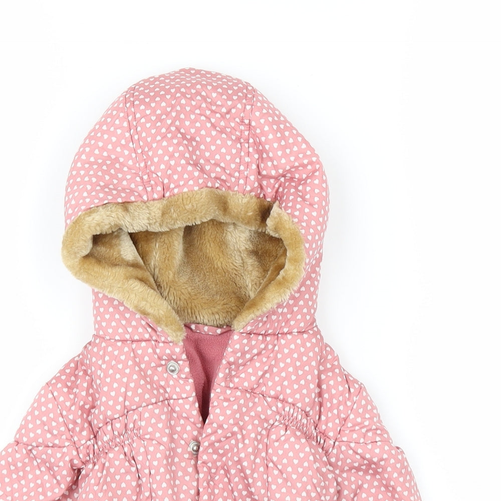 Preworn Girls Pink   Rain Coat Coat Size 6-9 Months