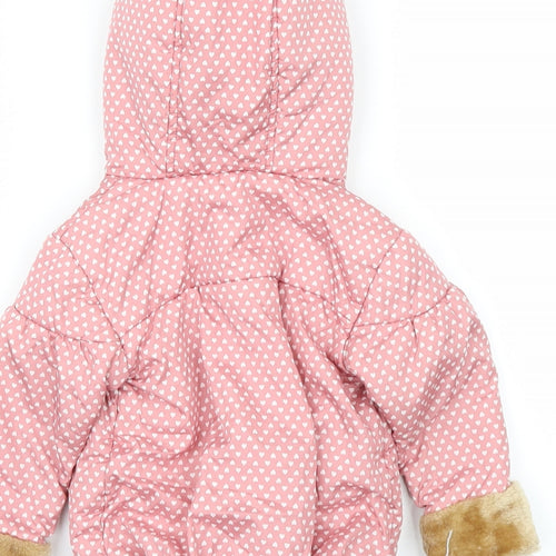 Preworn Girls Pink   Rain Coat Coat Size 6-9 Months