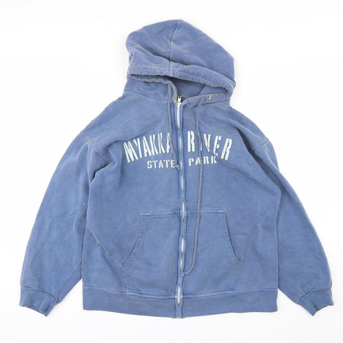 Avalon Mens Blue   Full Zip Hoodie Size S