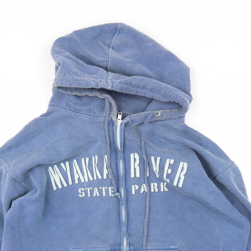 Avalon Mens Blue   Full Zip Hoodie Size S