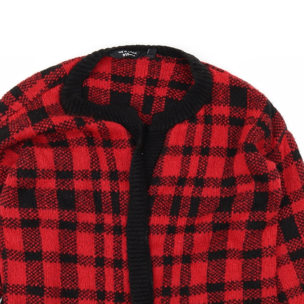 New Look Girls Red   Cardigan Jumper Size 10-11 Years