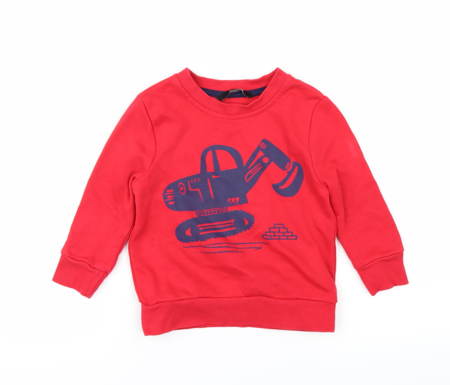 George Baby Red   Pullover Jumper Size 12-18 Months