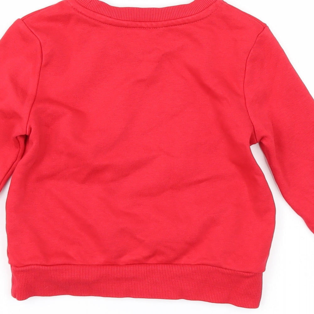 George Baby Red   Pullover Jumper Size 12-18 Months