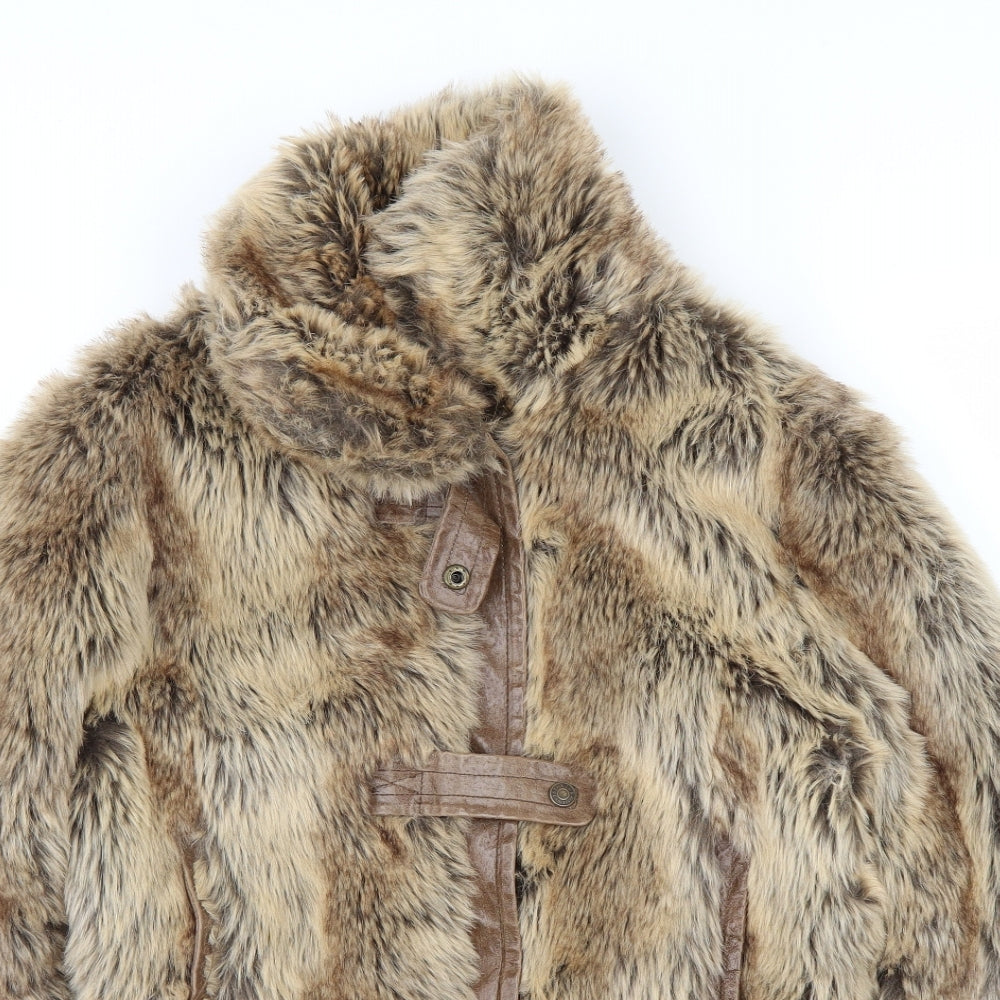 River Island Womens Brown   Overcoat Coat Size 10