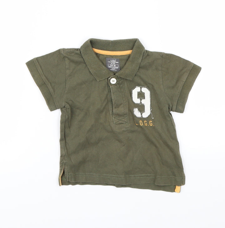 L.O.G.G Boys Green Basic Dress Shirt Size 6-9 Months