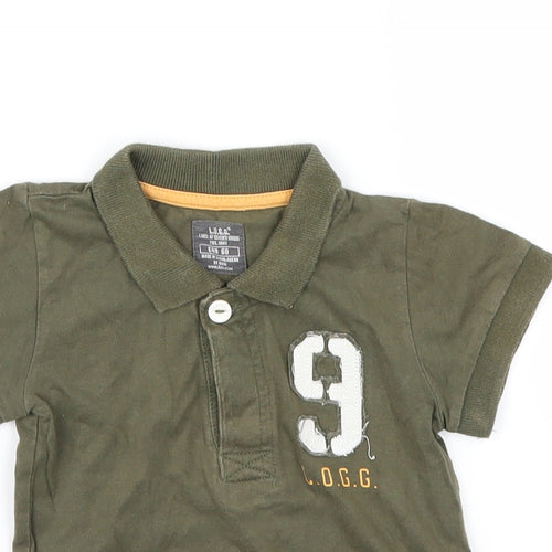 L.O.G.G Boys Green   Basic Dress Shirt Size 6-9 Months