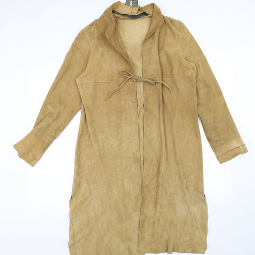 me and maya Womens Brown   Trench Coat Coatigan Size L