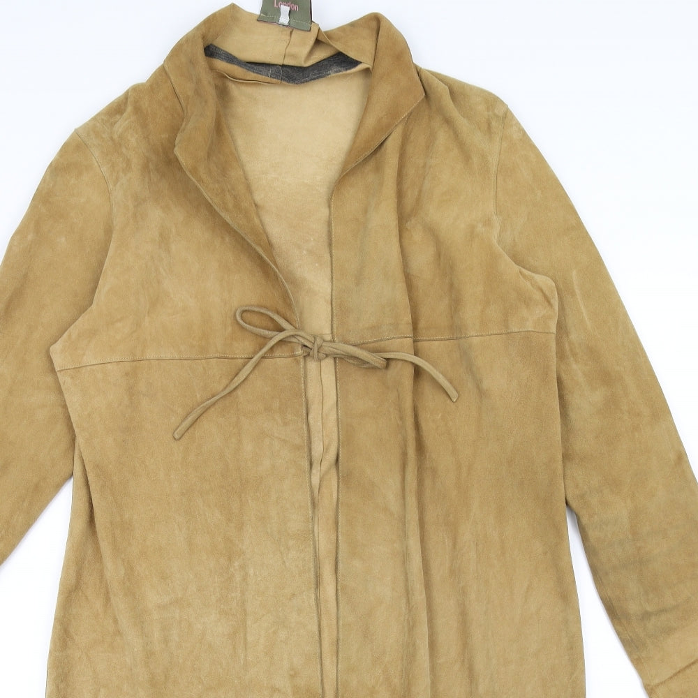 me and maya Womens Brown   Trench Coat Coatigan Size L