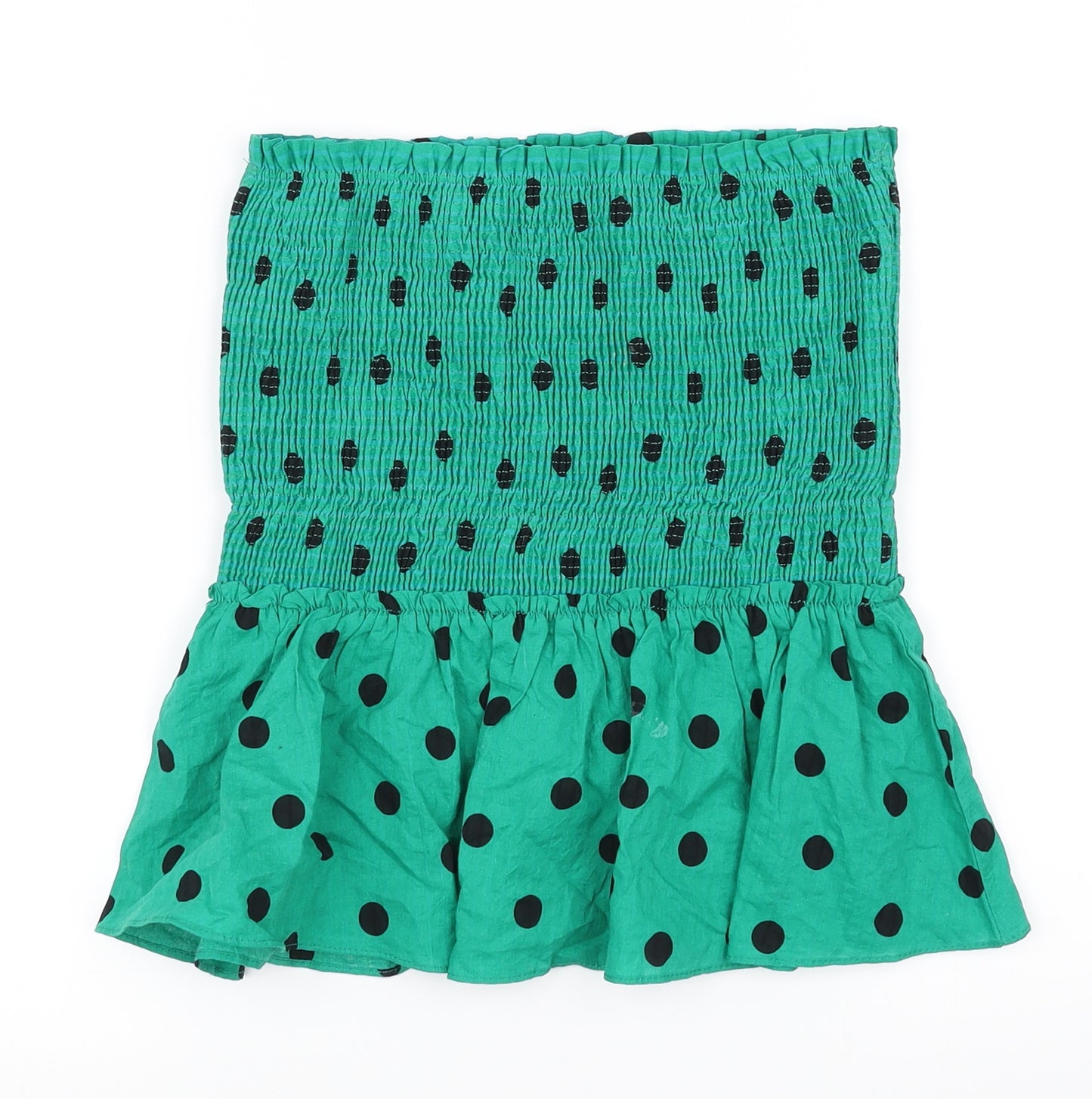 Zara Womens Green Polka Dot  Cropped Tank Size XS