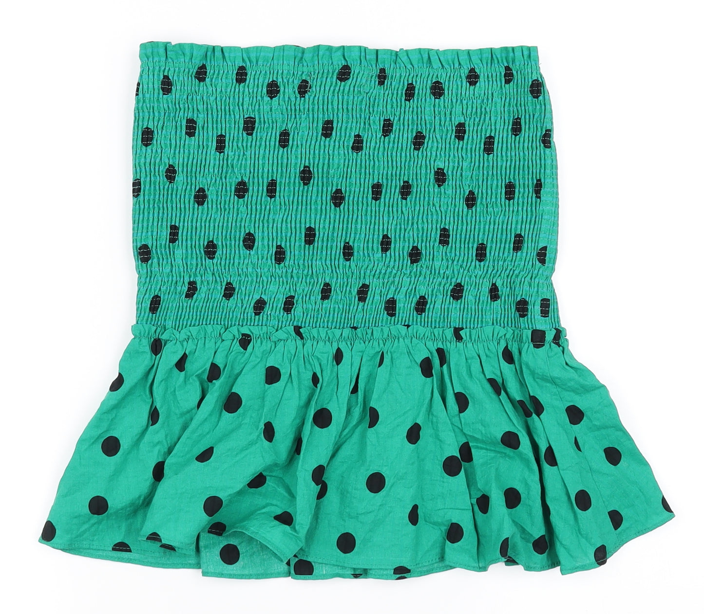 Zara Womens Green Polka Dot  Cropped Tank Size XS