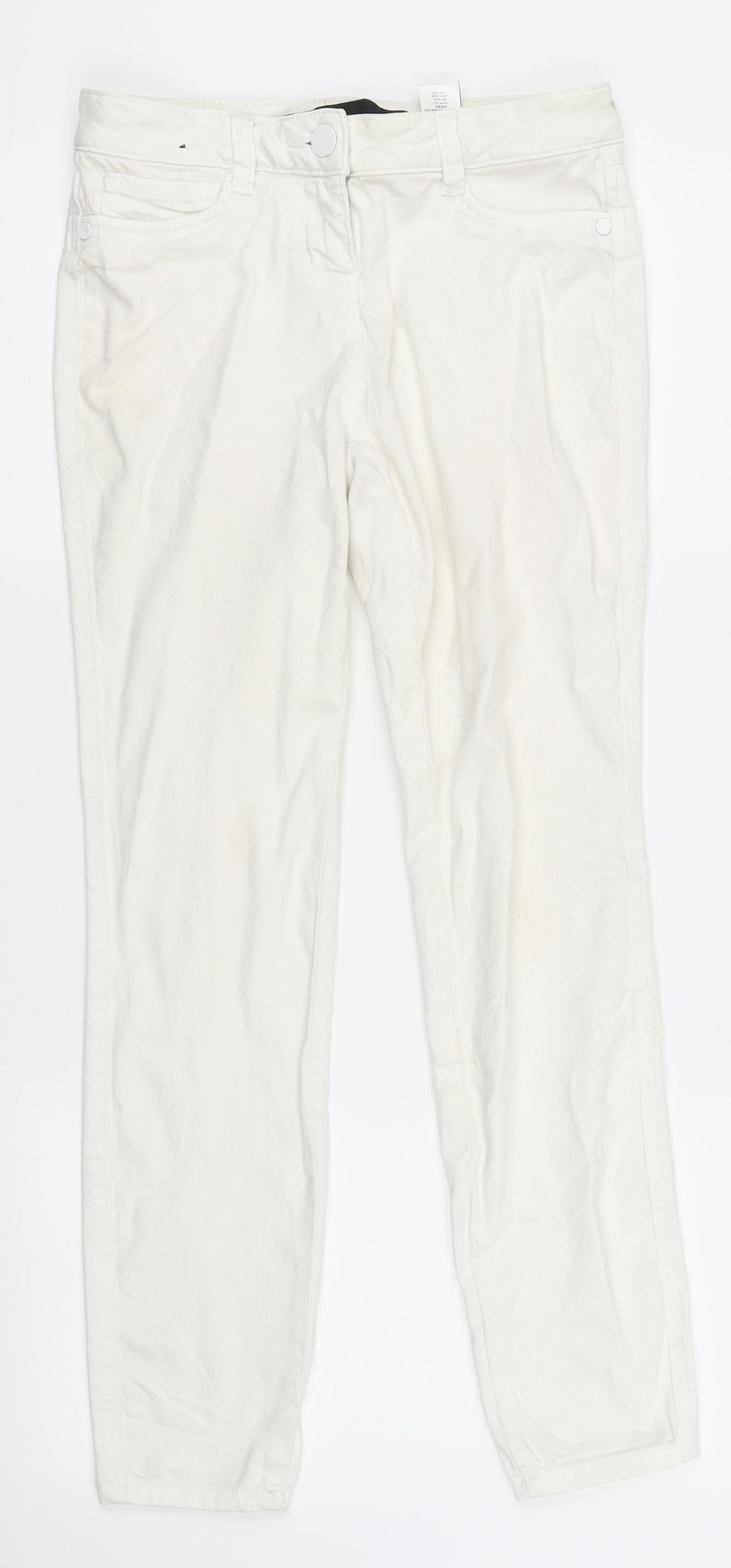 NEXT Womens White   Jegging Leggings Size 8 L24.5 in