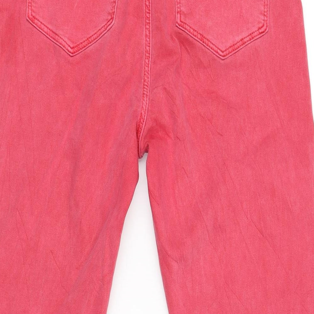 Marks and Spencer Womens Pink   Cropped Trousers Size 12 L21 in