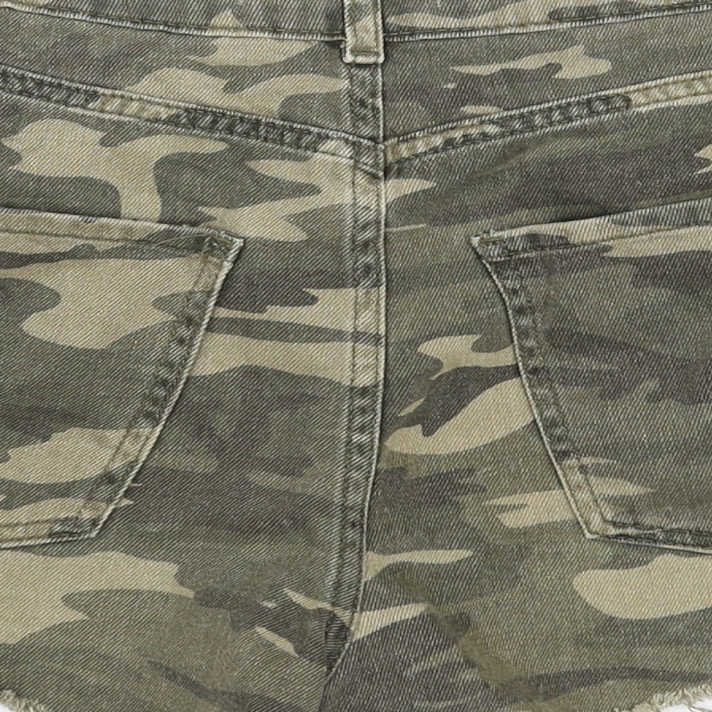denim Co Womens Green Camouflage  Cut-Off Shorts Size 10