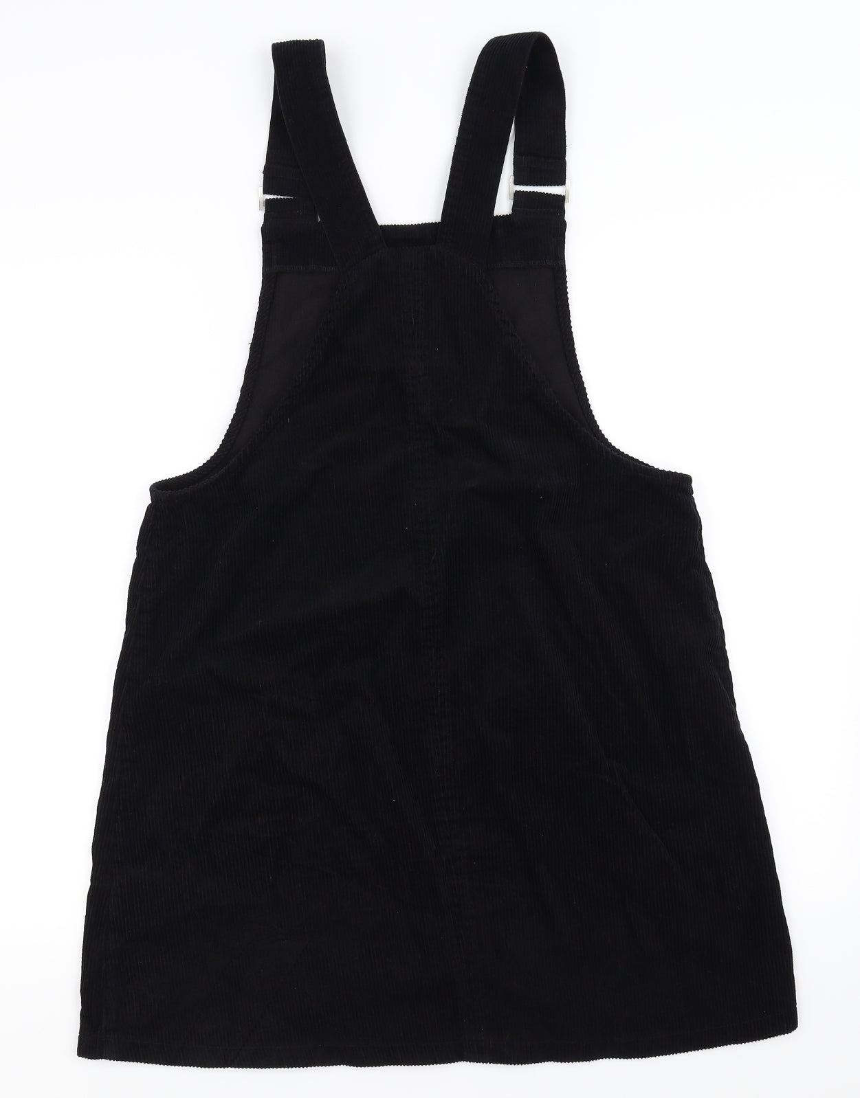 NEXT Womens Black  Corduroy Pinafore/Dungaree Dress  Size 14