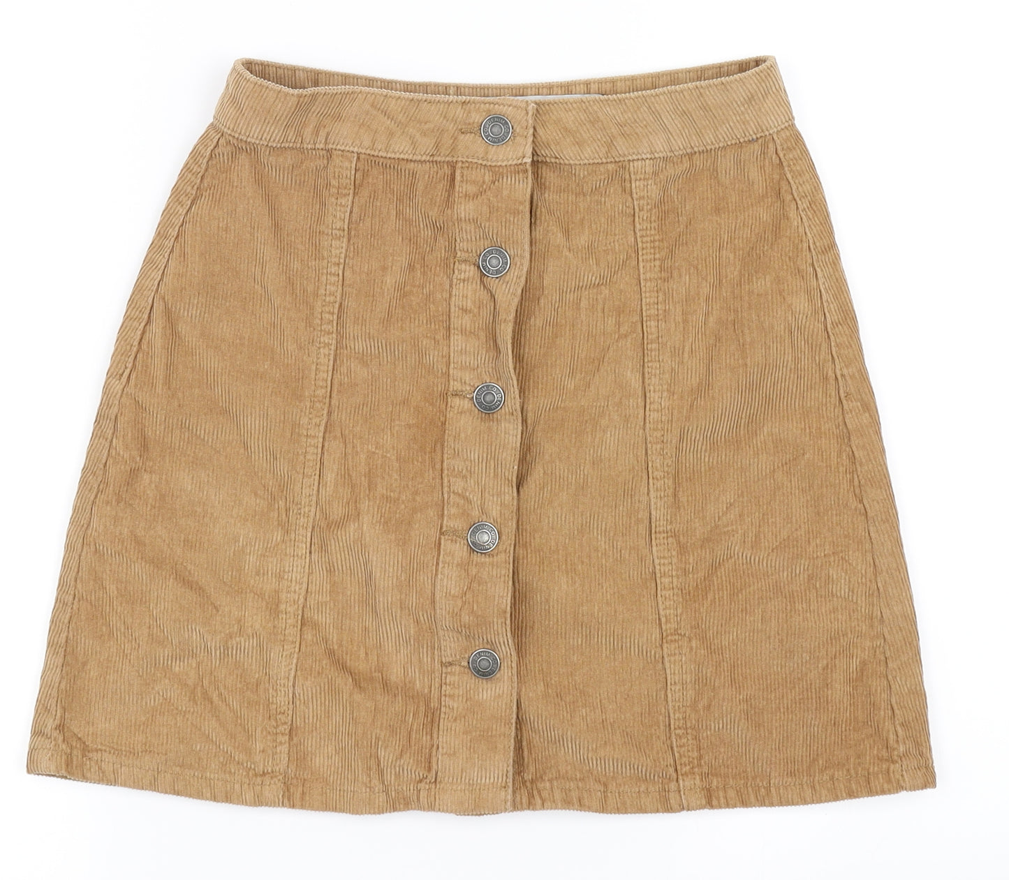 Denim & Co. Womens Brown  Corduroy A-Line Skirt Size 6