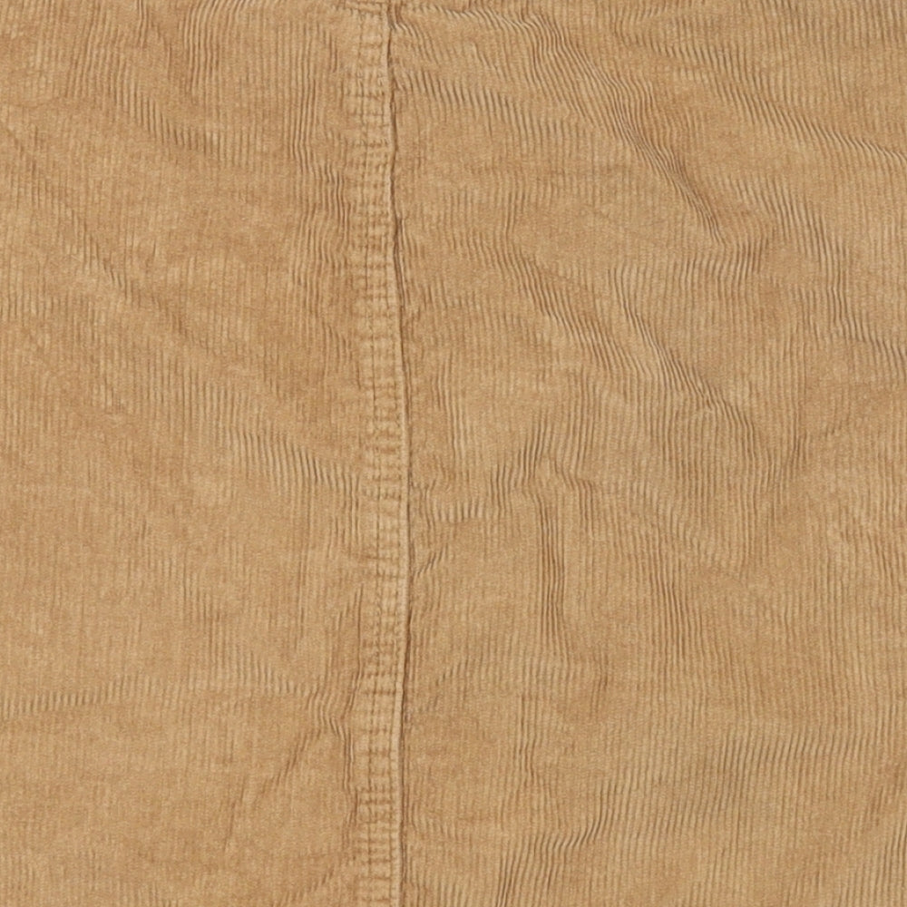 Denim & Co. Womens Brown  Corduroy A-Line Skirt Size 6