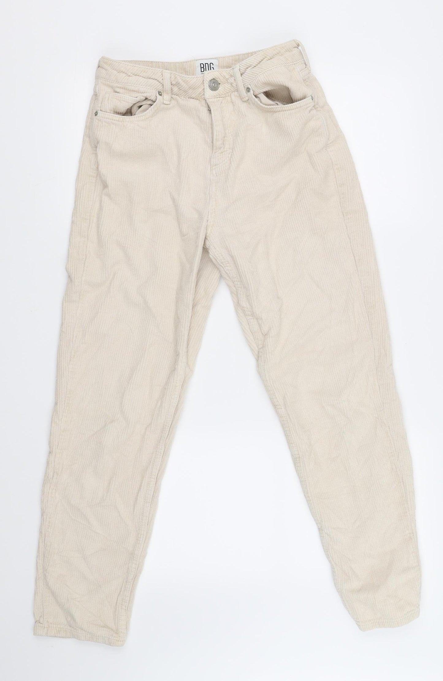 BDG Womens Ivory  Corduroy Mom Jeans Size 27 L32 in