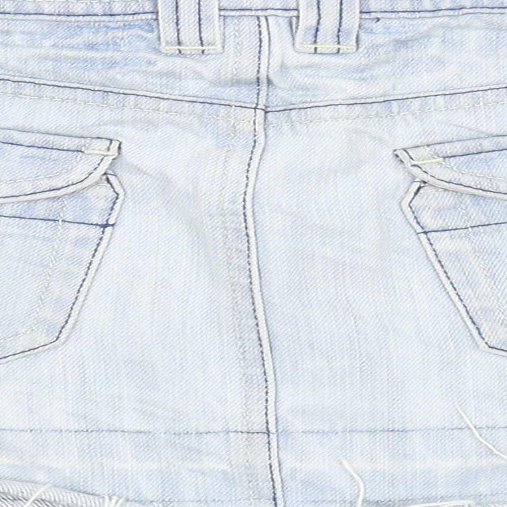Topshop Womens Blue   Mini Skirt Size 12  - Low waisted