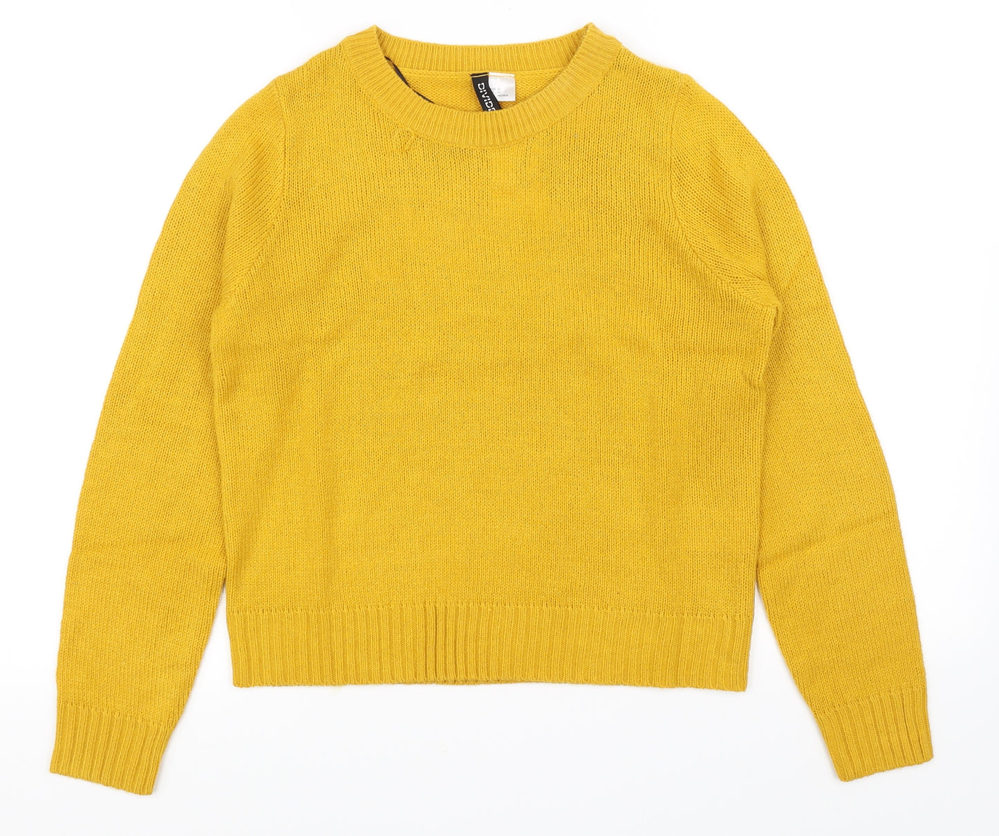 Divided by H&M Womens Yellow   Pullover Jumper Size XS