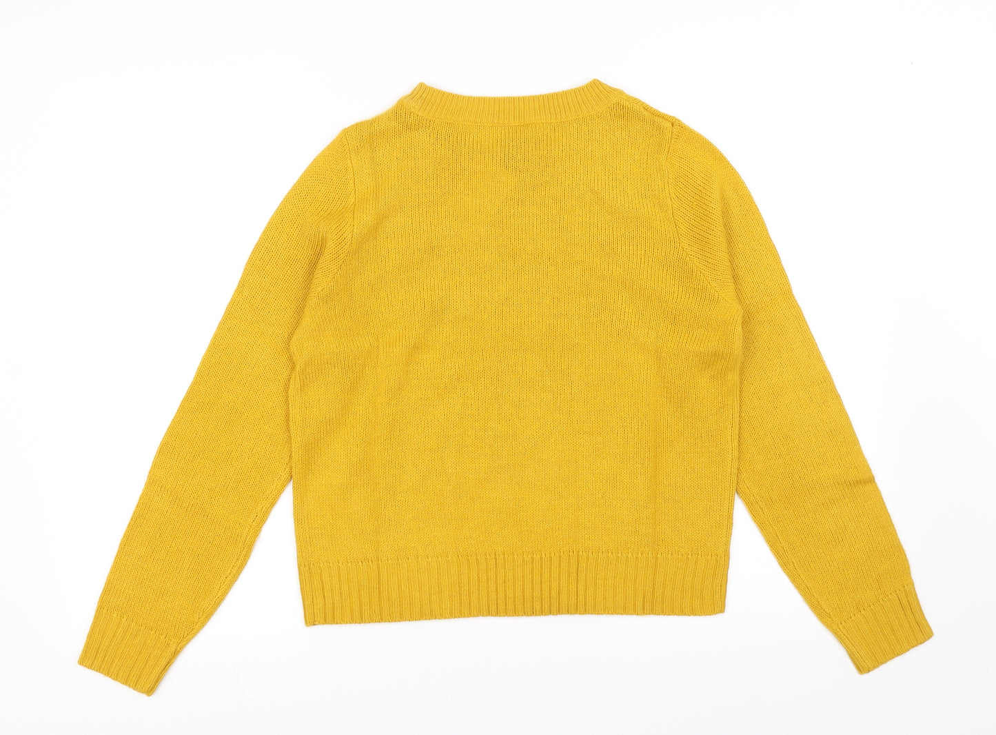 Divided by H&M Womens Yellow   Pullover Jumper Size XS