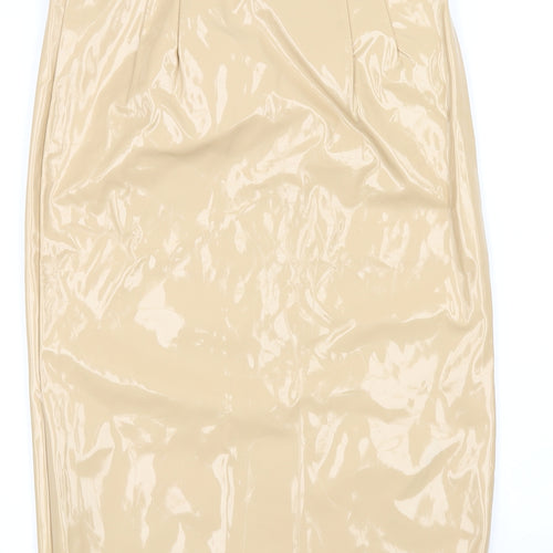 Urmoda Womens Beige   Straight & Pencil Skirt Size 12
