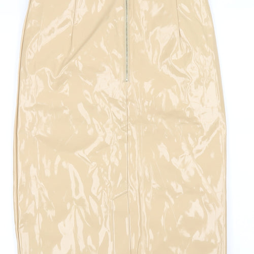 Urmoda Womens Beige   Straight & Pencil Skirt Size 12