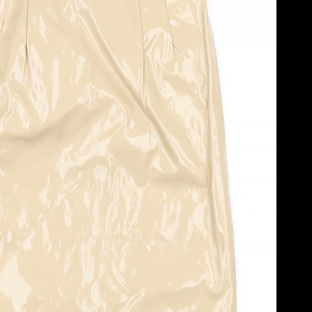 Urmoda Womens Beige   Straight & Pencil Skirt Size 12