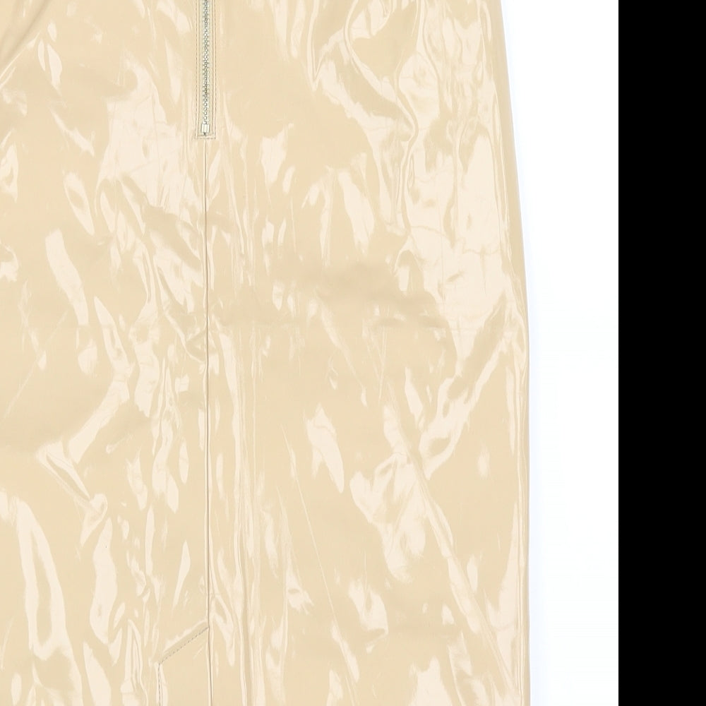 Urmoda Womens Beige   Straight & Pencil Skirt Size 12