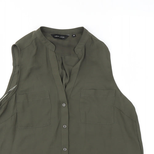 New Look  Womens Gold   Basic Button-Up Size 10