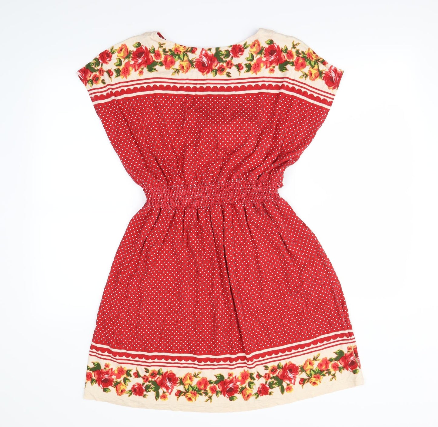 Yumi Womens Red Polka Dot  Shift  Size 8