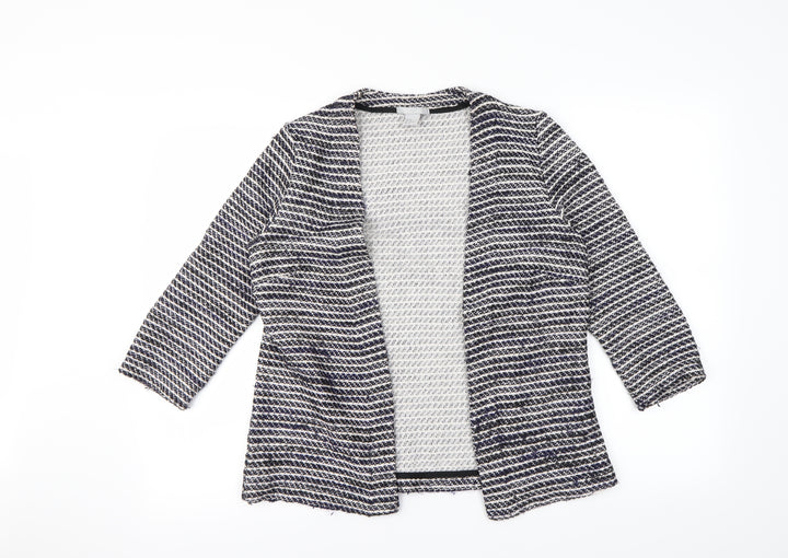 H&M Womens Multicoloured Geometric Cardigan Jumper Size M
