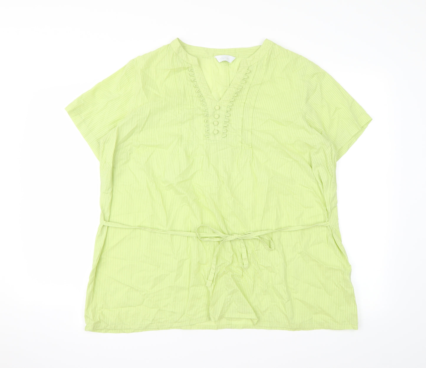 being casual Womens Green   Basic Blouse Size M