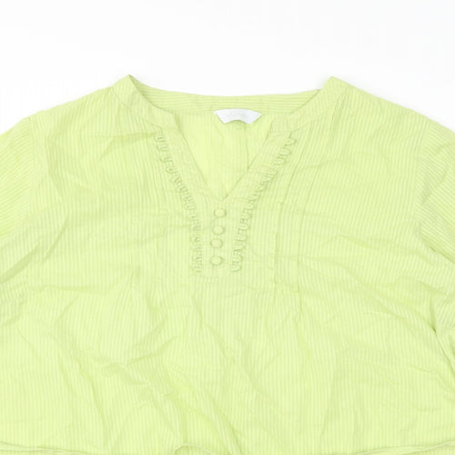 being casual Womens Green   Basic Blouse Size M
