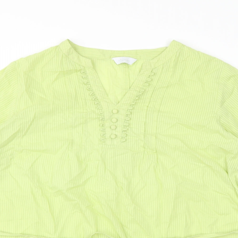 being casual Womens Green   Basic Blouse Size M