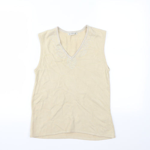 George Womens Beige   Vest Jumper Size 12
