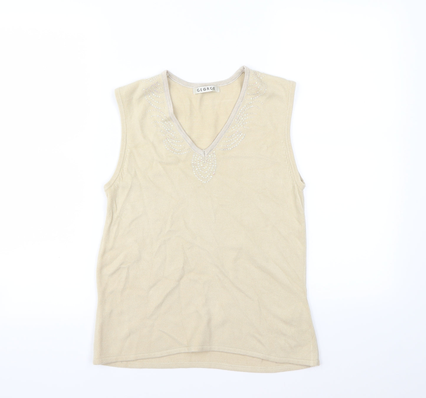 George Womens Beige   Vest Jumper Size 12