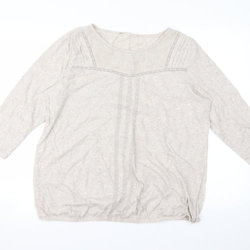Preworn Womens Beige   Pullover Sweatshirt Size 18