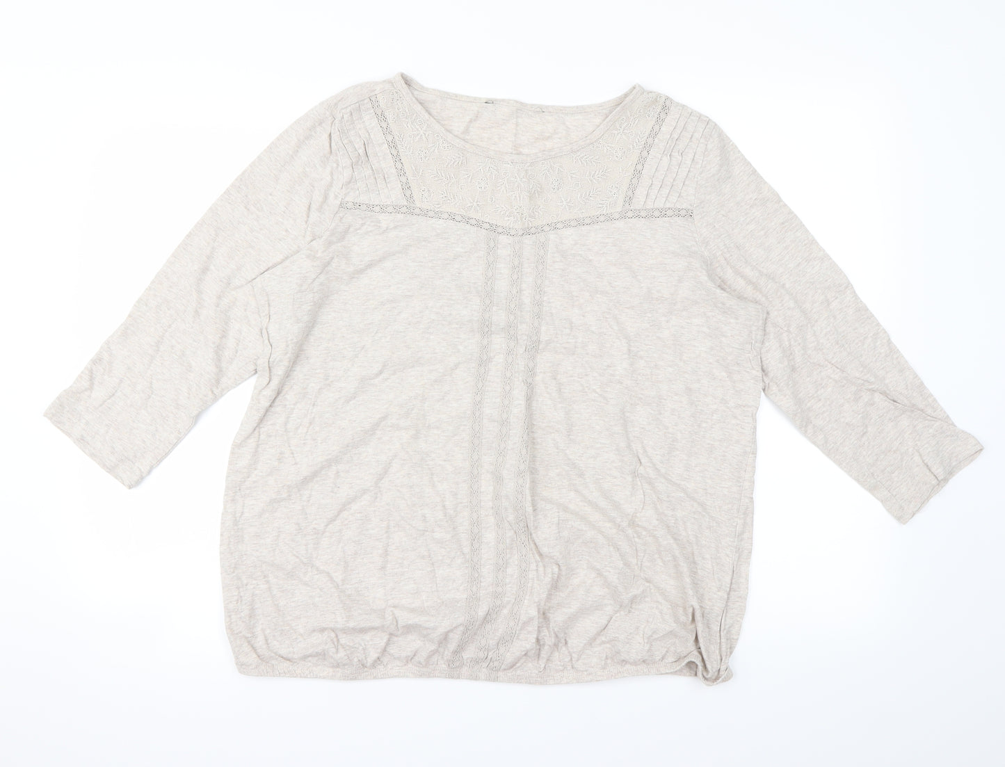 Preworn Womens Beige   Pullover Sweatshirt Size 18