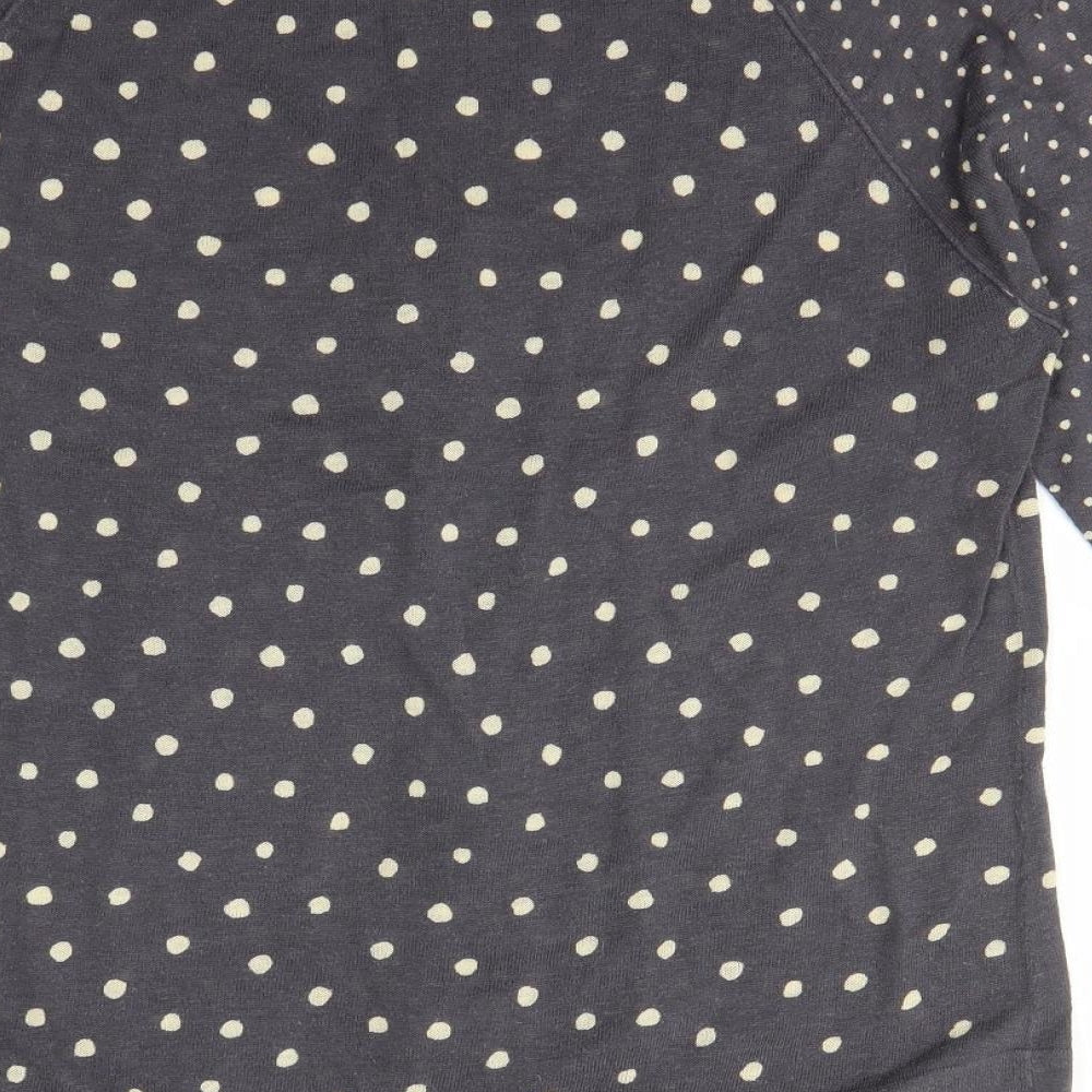 White Stuff Womens Grey Polka Dot  Pullover Sweatshirt Size 14