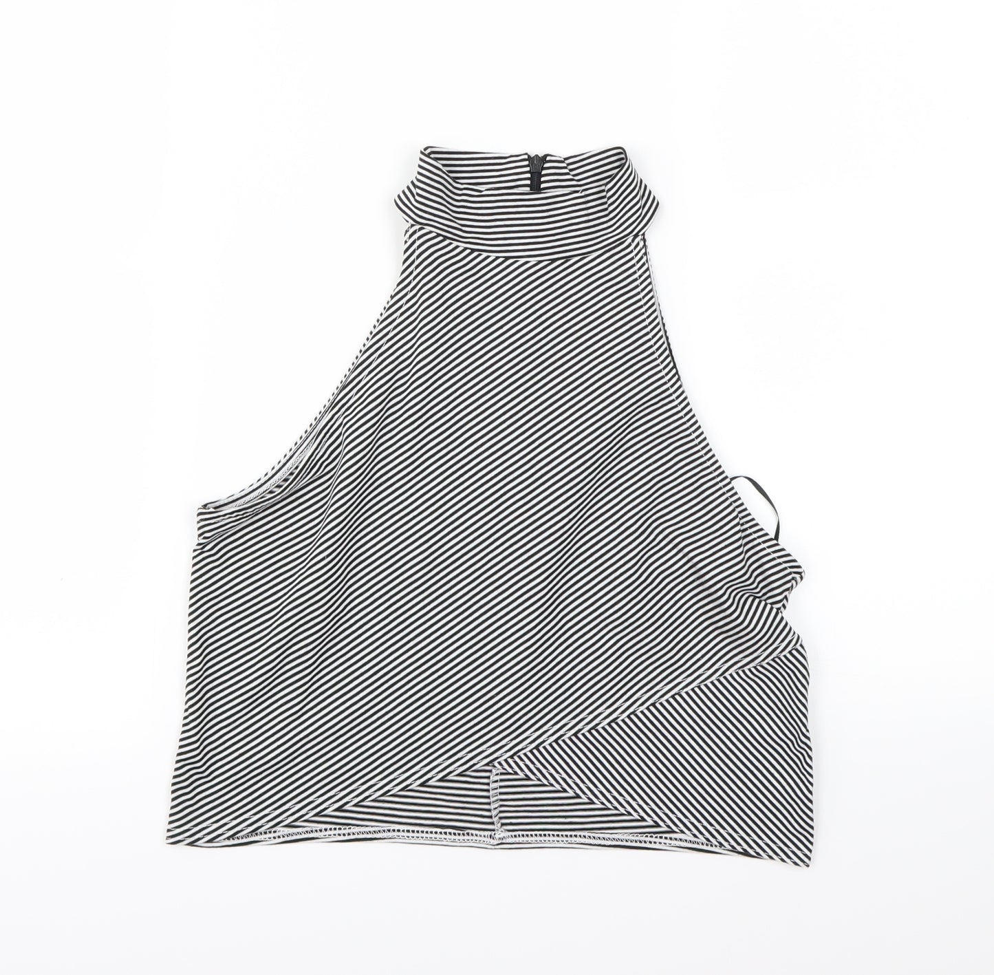 Lustre Womens Black Striped  Basic Tank Size 12