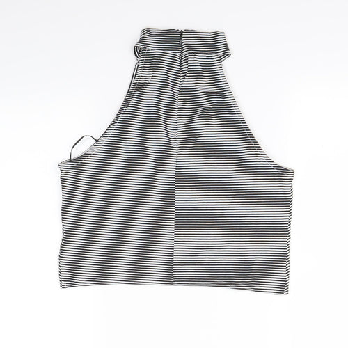 Lustre Womens Black Striped  Basic Tank Size 12