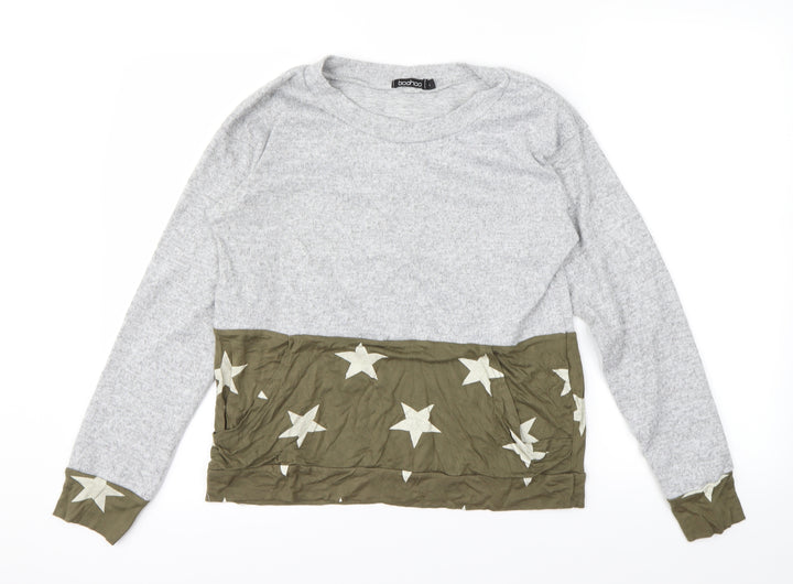 boohoo  Womens Grey   Pullover Jumper Size L