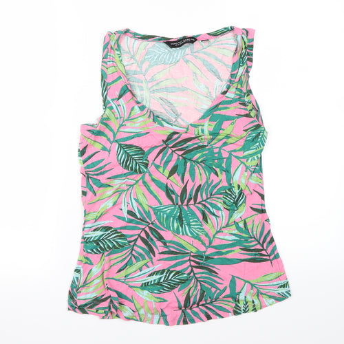 Dorothy Perkins Womens Pink Floral  Basic Tank Size 8