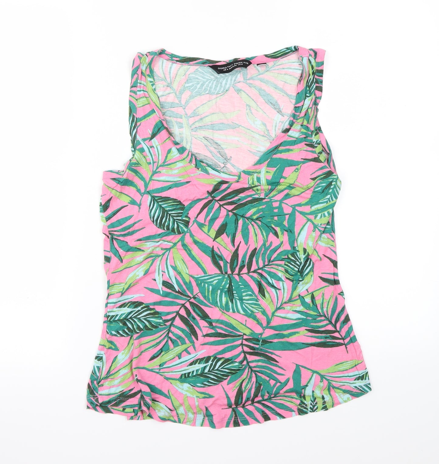 Dorothy Perkins Womens Pink Floral  Basic Tank Size 8