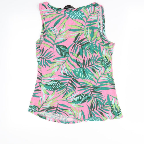 Dorothy Perkins Womens Pink Floral  Basic Tank Size 8